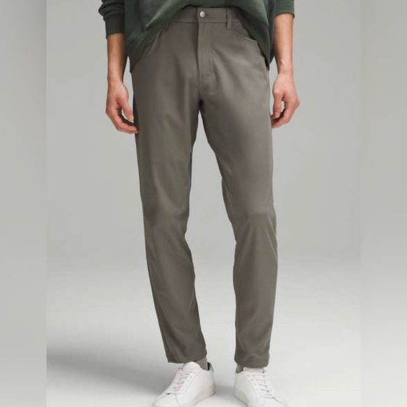 Lululemon MensGray Sage LM5ADBT ABC Pants Slim 37” L Fit 5 Pocket 34 Tall NWT